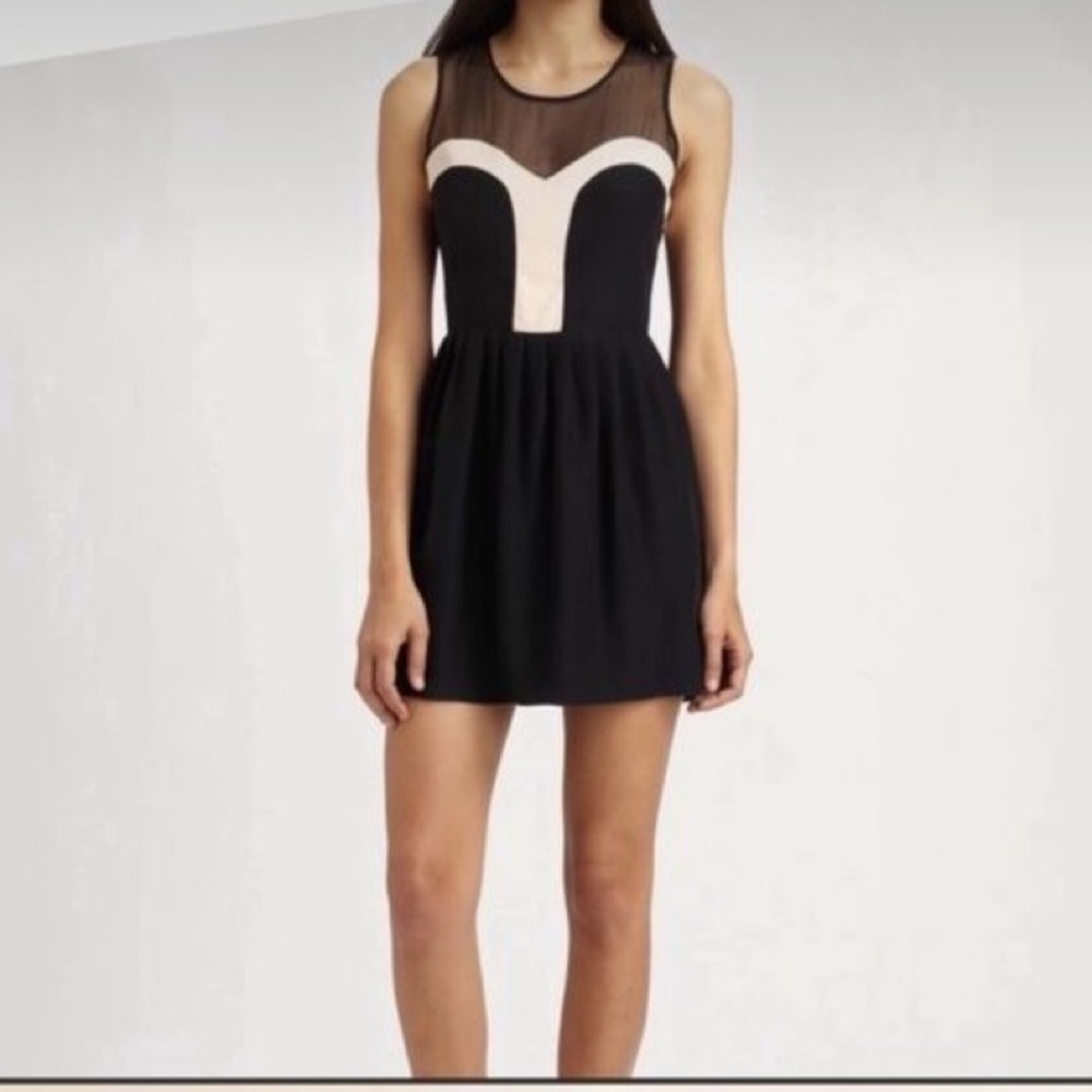 Parker black silk dress